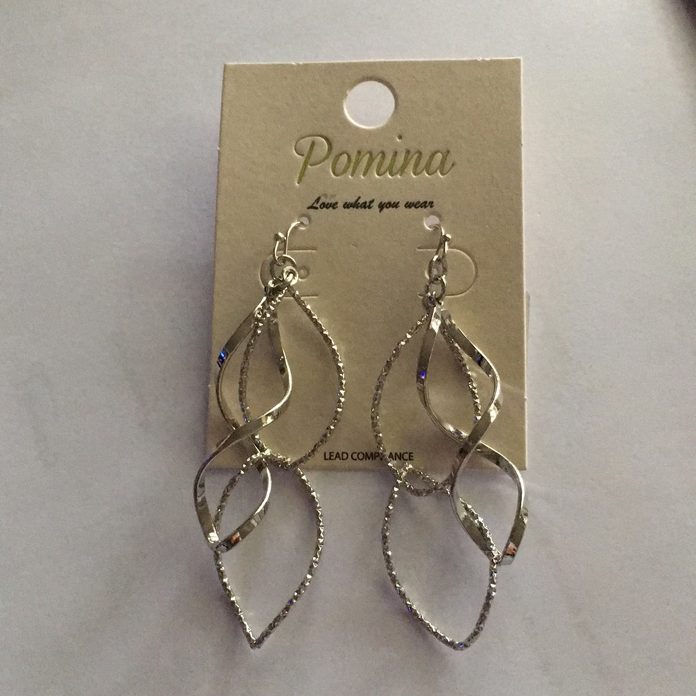 Silver Double Twist Earrings